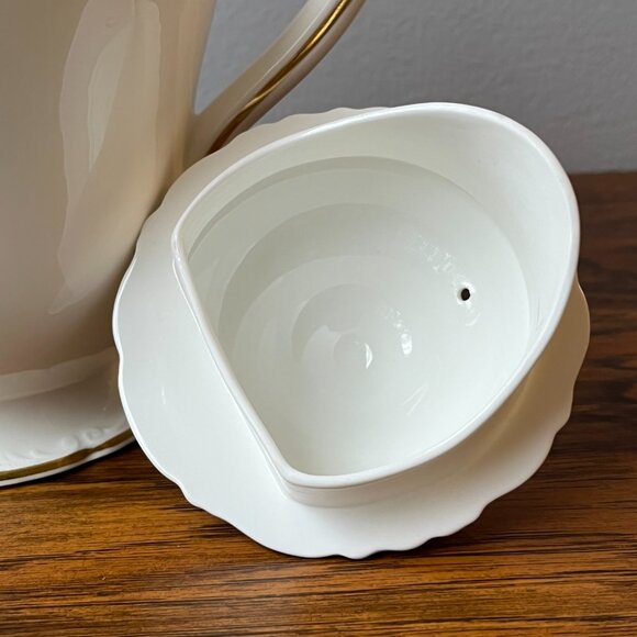 Vintage Coalport Bone China "Burgundy" Pattern Coffee Pot & Lid Gold Trim Grapes - Picture 11 of 15